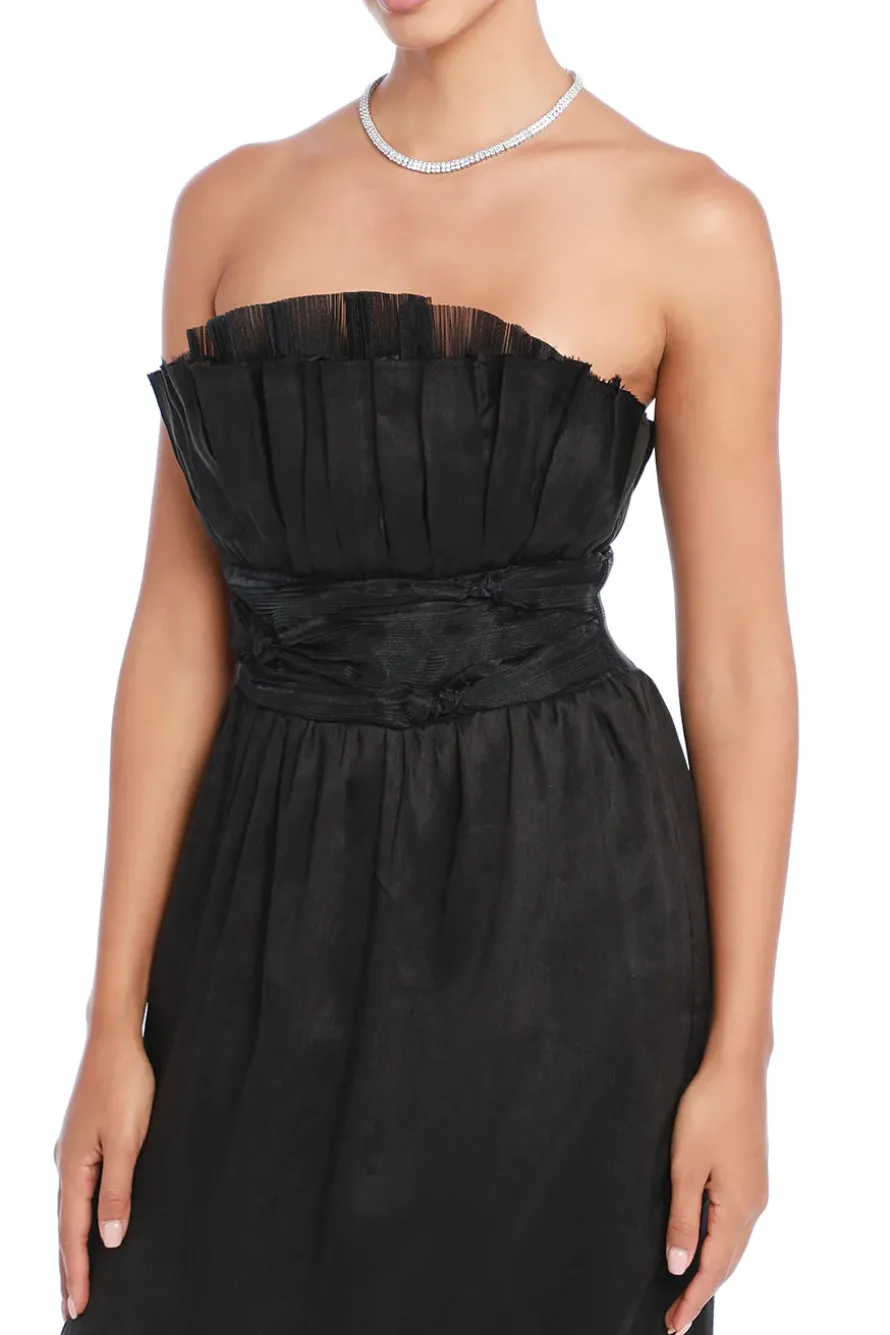 Whisper Off-Shoulder Tulip Midi Dress