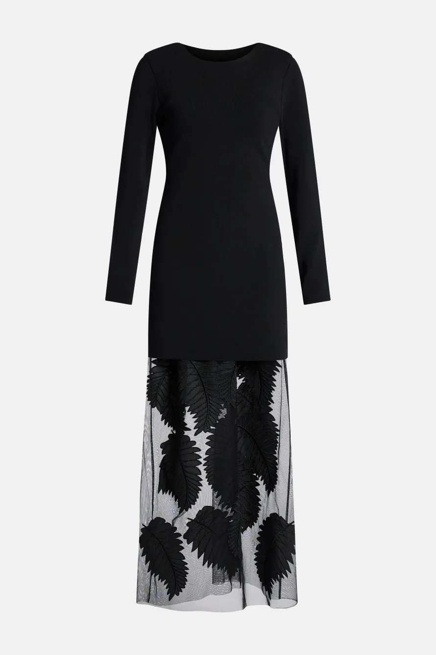 Wilder Knit Midi Dress in Black