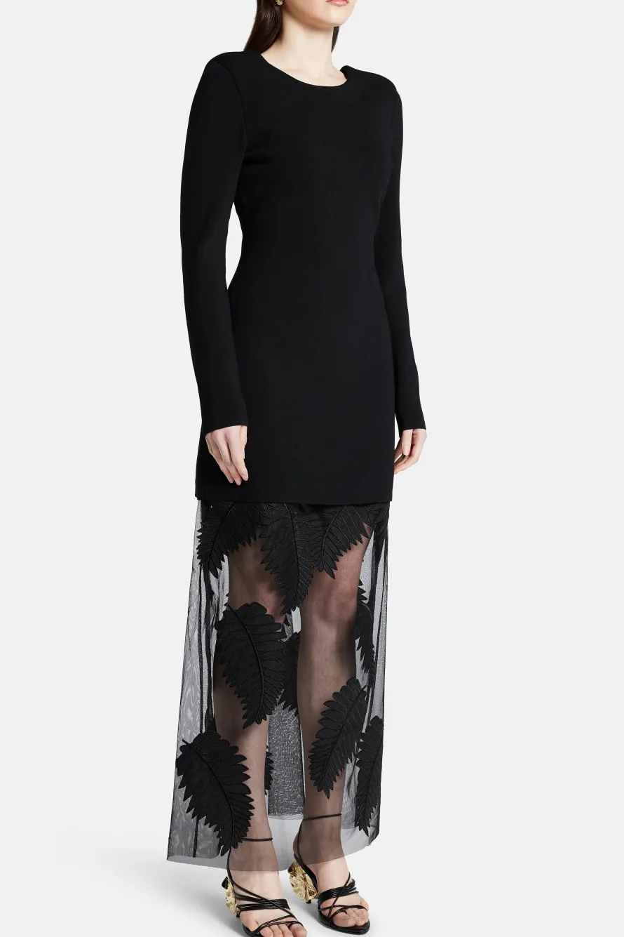 Wilder Knit Midi Dress in Black