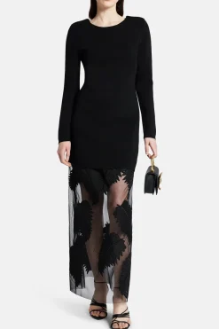 Wilder Knit Midi Dress in Black