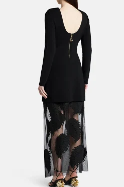 Wilder Knit Midi Dress in Black
