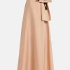 Winnie One Shoulder Embroidered Maxi Dress in Beige